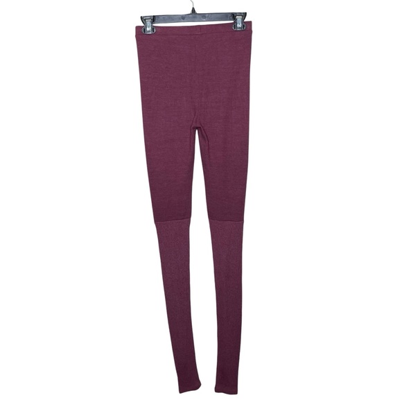 Free People Intimately Knit Stretch Legging Maroon - Picture 2 of 6
